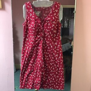 Red Floral Country Sundress